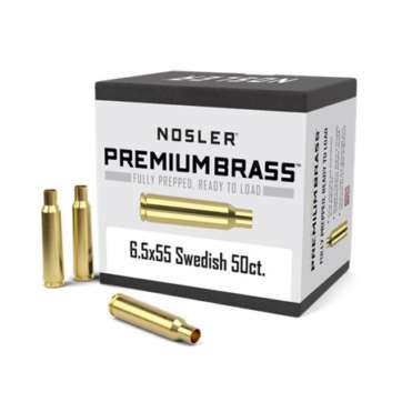 6 5X55 Swedish Mauser Brass Nosler QTY 50 Duck Creek Sporting Goods