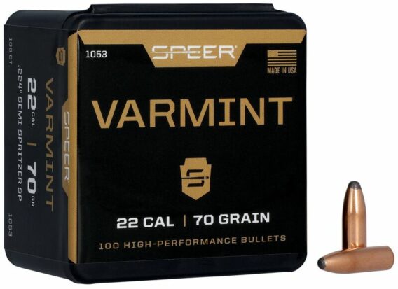 Varmint Soft Point Bullet .224 70 Grain