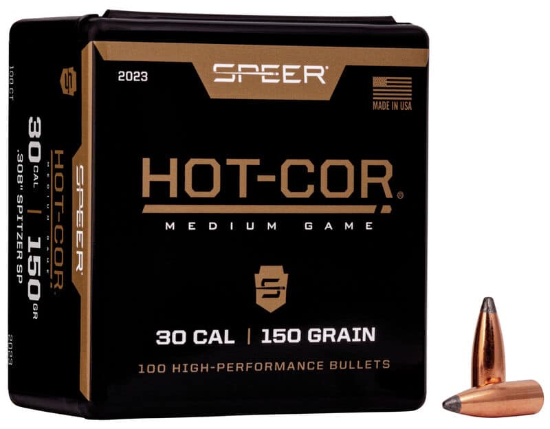  Speer Hot-Cor Rifle Bullets .30 cal .308" 150 gr SSP