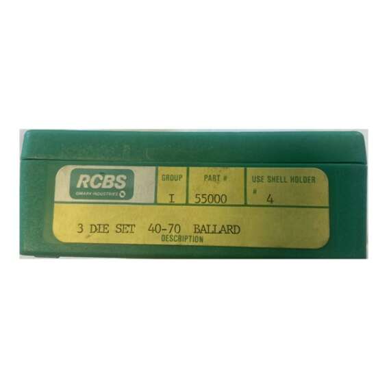 RCBS 40-70 Ballard box label