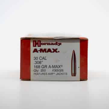 Hornady 30 caliber168 grain A-Max