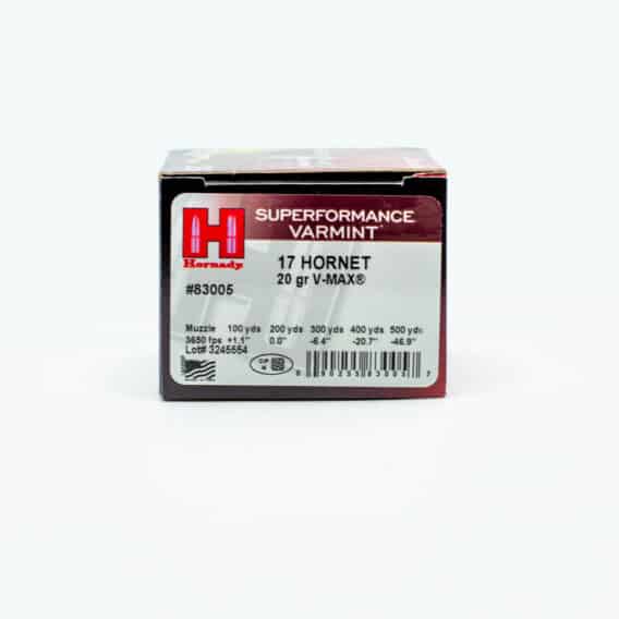 Hornady 17 Hornet #83005 20-gr V-Max box