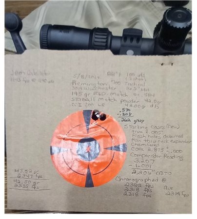 308 Winchester 3 shot group