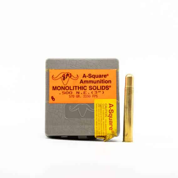 500 NITRO EXPRESS ammunition 570-gr SOLIDS (A-SQUARE, QTY 8) | Duck ...