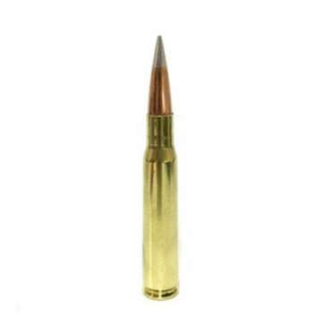 50 BMG round loaded with Hornady 750-grain A-Max bullet.