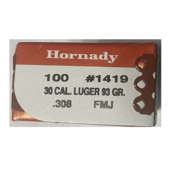 Hornady .30 Luger 93-gr FMJ