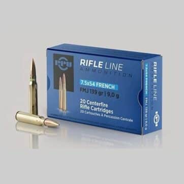 PPU Rifle Ammunition 7.5x54mm French 139 gr FMJ PPU181