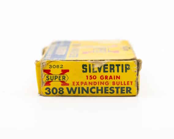 Winchester-Western #3082 308 Win 150-gr SilverTip ammo box end